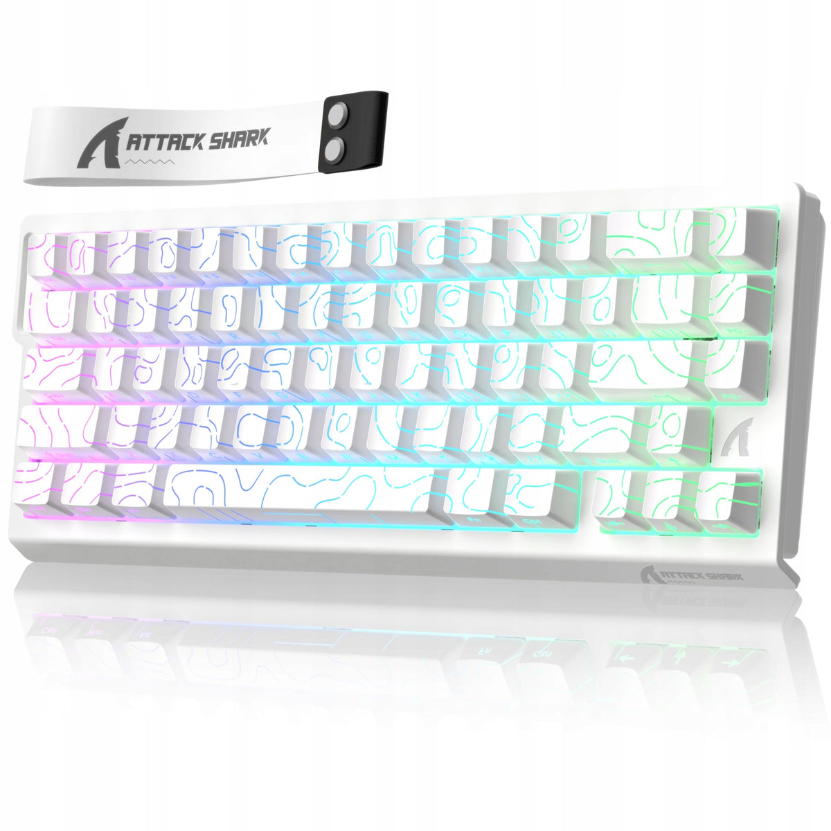 Magnetic Keyboard | Attack Shark X68 HE | White Contour