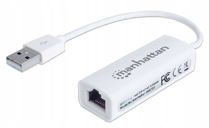 Manhattan Network Adapter USB-A 2.0 to Fast Ethernet RJ45