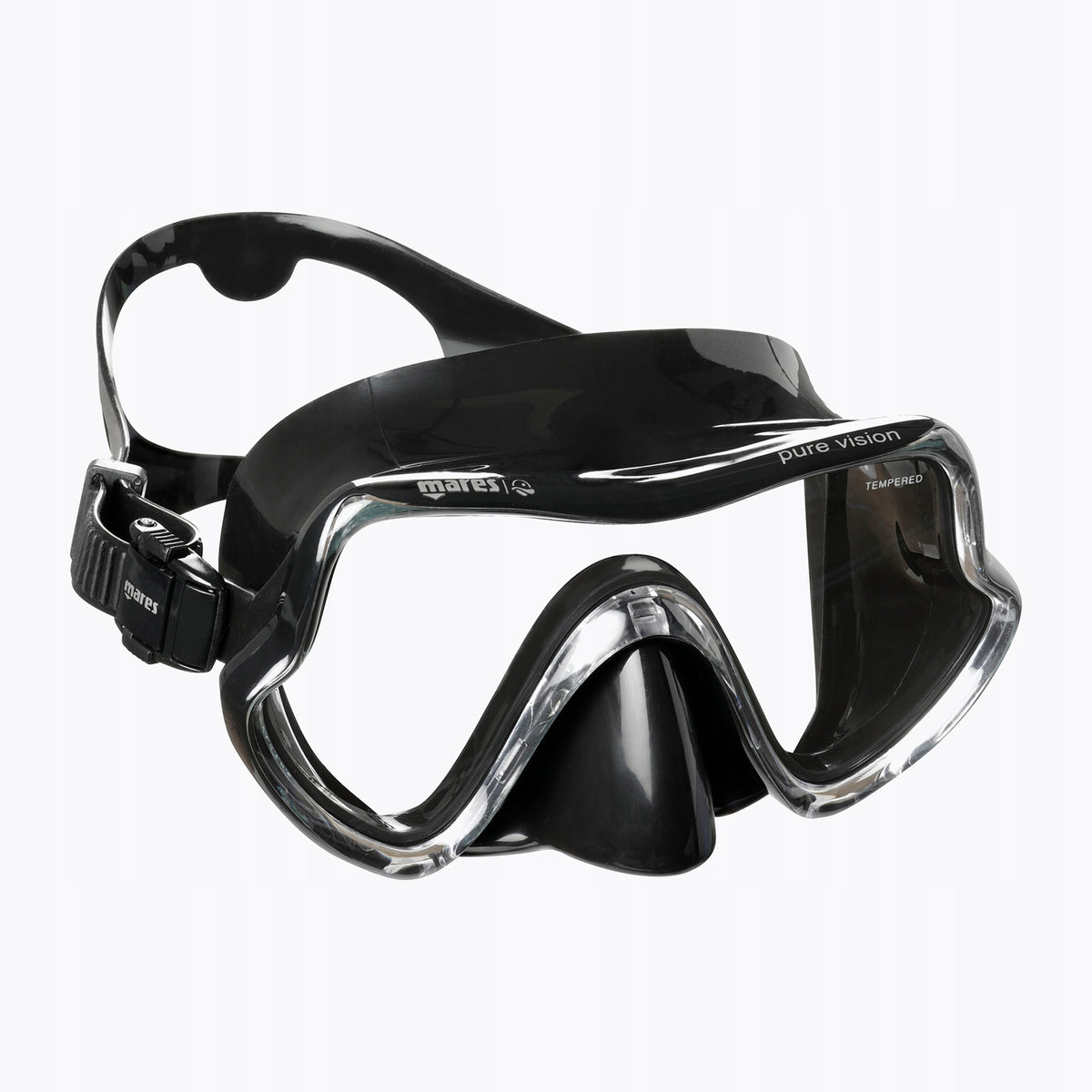 Mares Pure Vision black OS snorkeling mask Color black