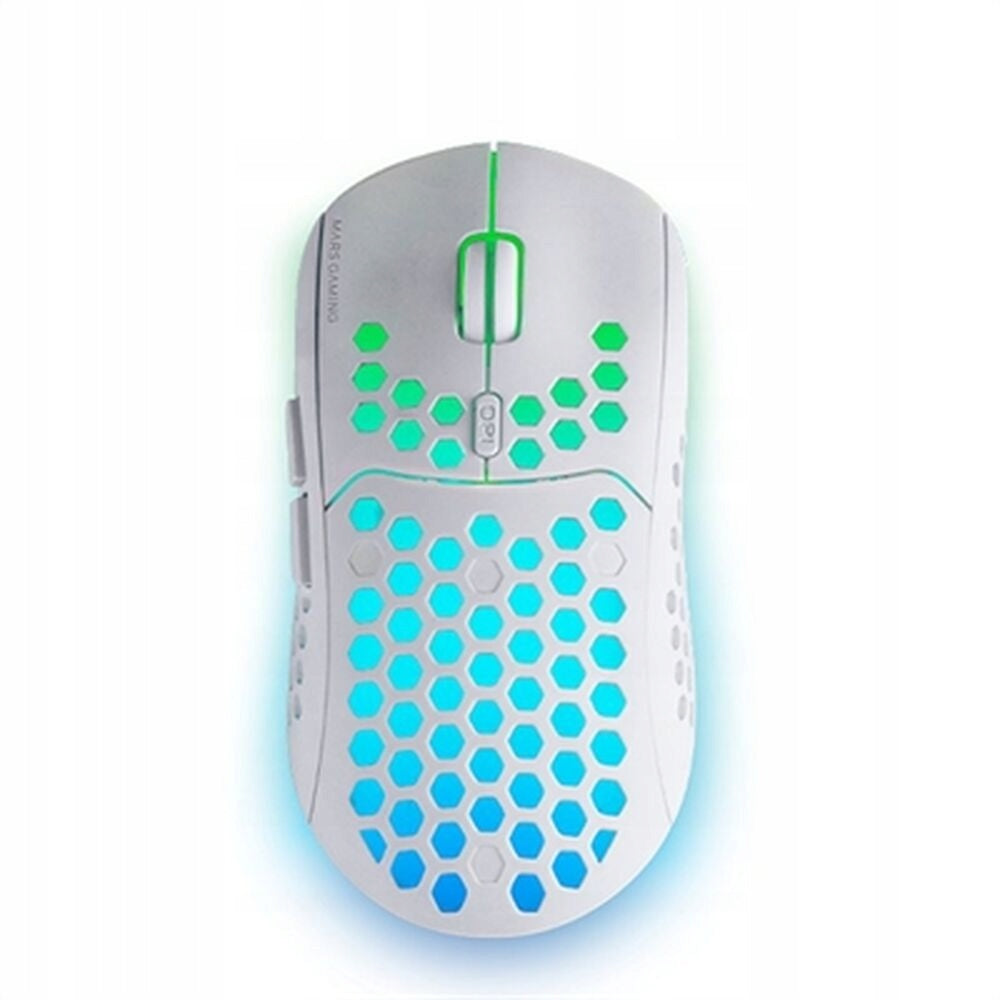 Mars Gaming MMW3W RGB 3200 Dpi Wireless Mouse for PC Xbox PS4 PS5 white