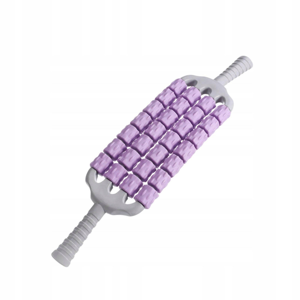 Massage Roller 4 Row Handheld Exercise Bendable Manual Massager violet Packaging status original