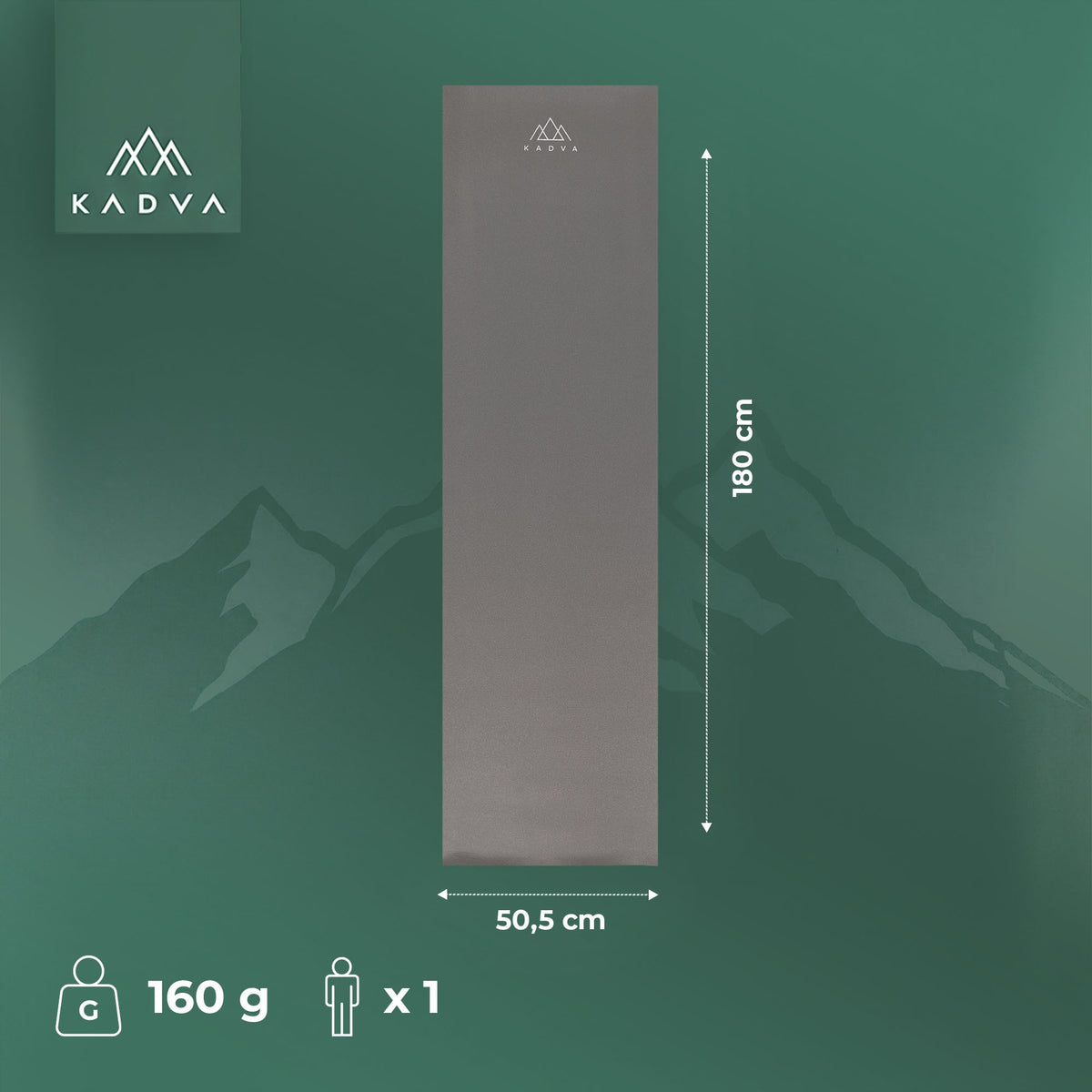 Mat KADVA Alumat grey TOURIST OS FOLDING FOR SLEEPING CAMPING Manufacturer code KDV-B4B009