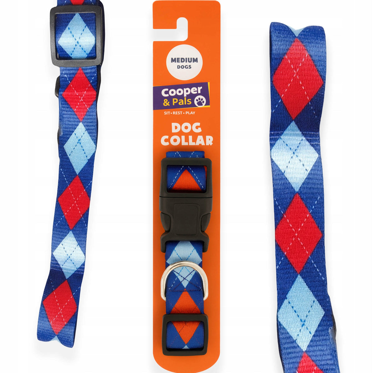Material Collar for Small Dog Dogs Puppy Bitches Blue