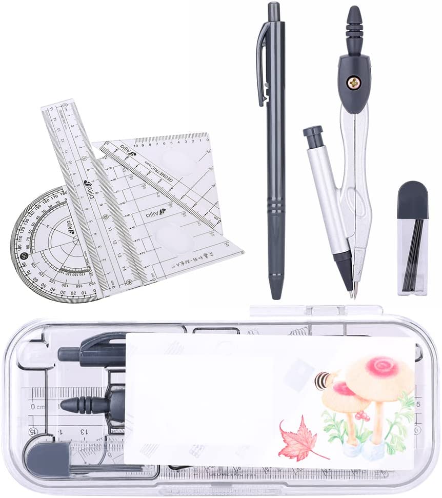 Math set Geometry batch 7 pieces with plas