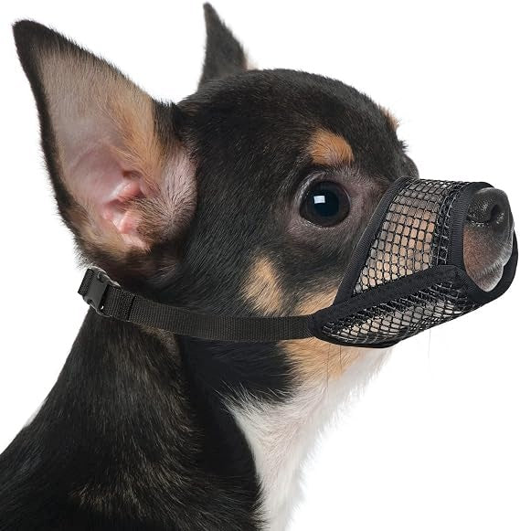 Mayerzon Dog muzzle, soft mesh dog muzzle cover size S