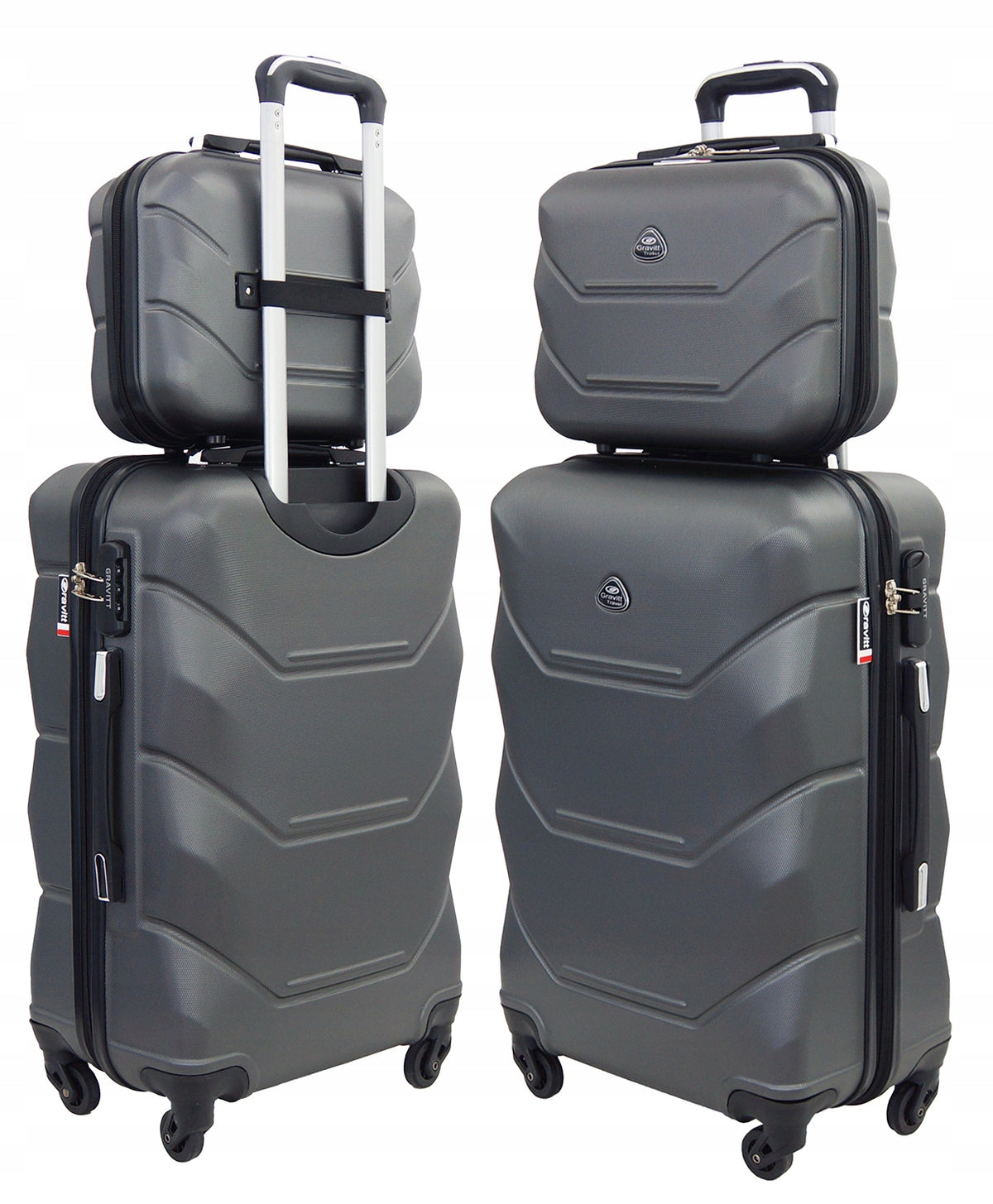 Medium suitcase + chest set Gravitt 950 ABS wheels 360 combination lock