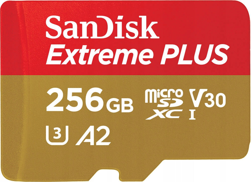 Memory card SANDISK Extreme Plus microSDXC 256GB + Adapter Speed classes C10 U3 V30 A2