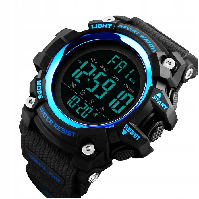 Men's watch electronic alarm stopwatch LED date many functions Packaging status original