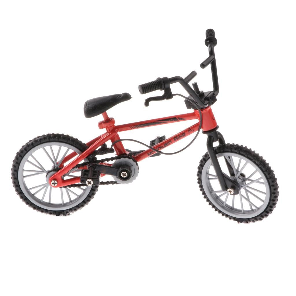 Metal Finger Bicycle Toy for Children Creative Tech Toy Gift Red Bike Model