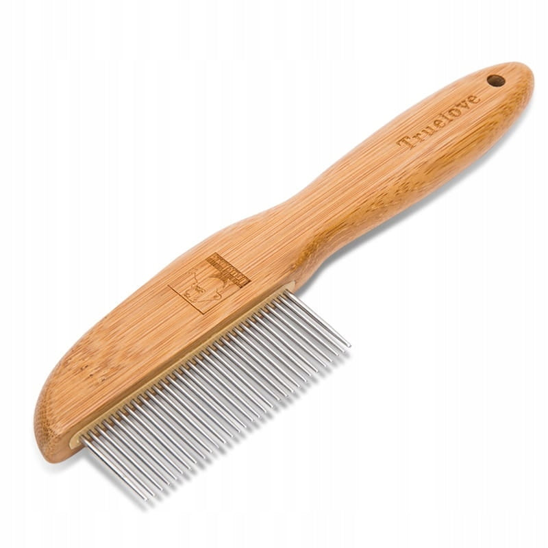 Metal comb with bamboo handle Truelove