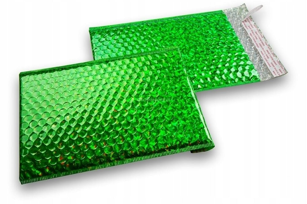 Metallic Envelope 180x250mm Hologram Green