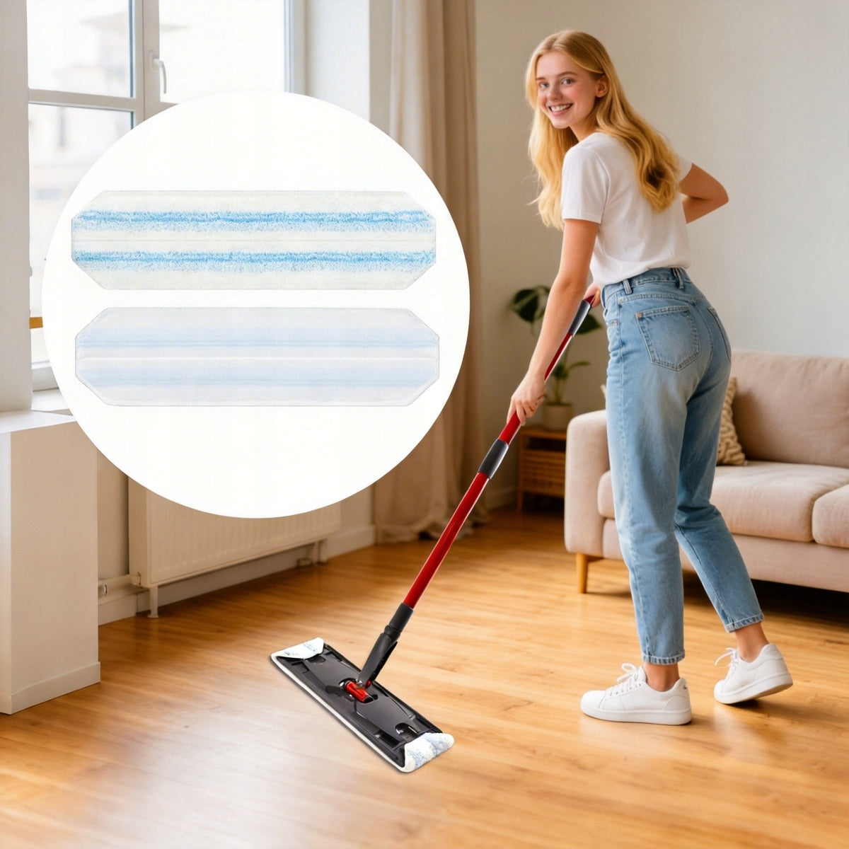 Microfiber Mop Cartridges - 4 Pieces, Compatible with H2Pro and O Packaging status original