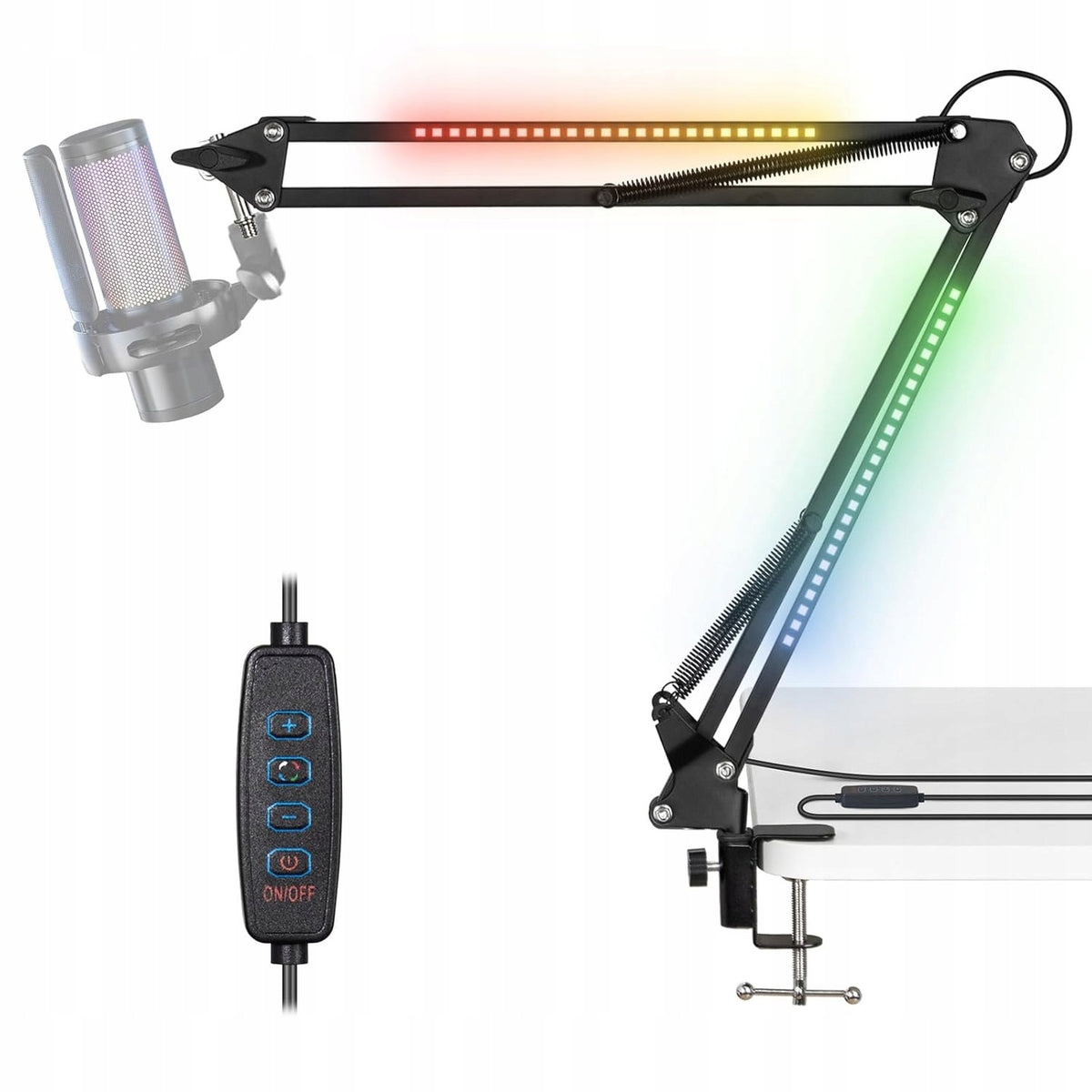 Microphone Arm Professional Stand Microphone Holder Light Rgb