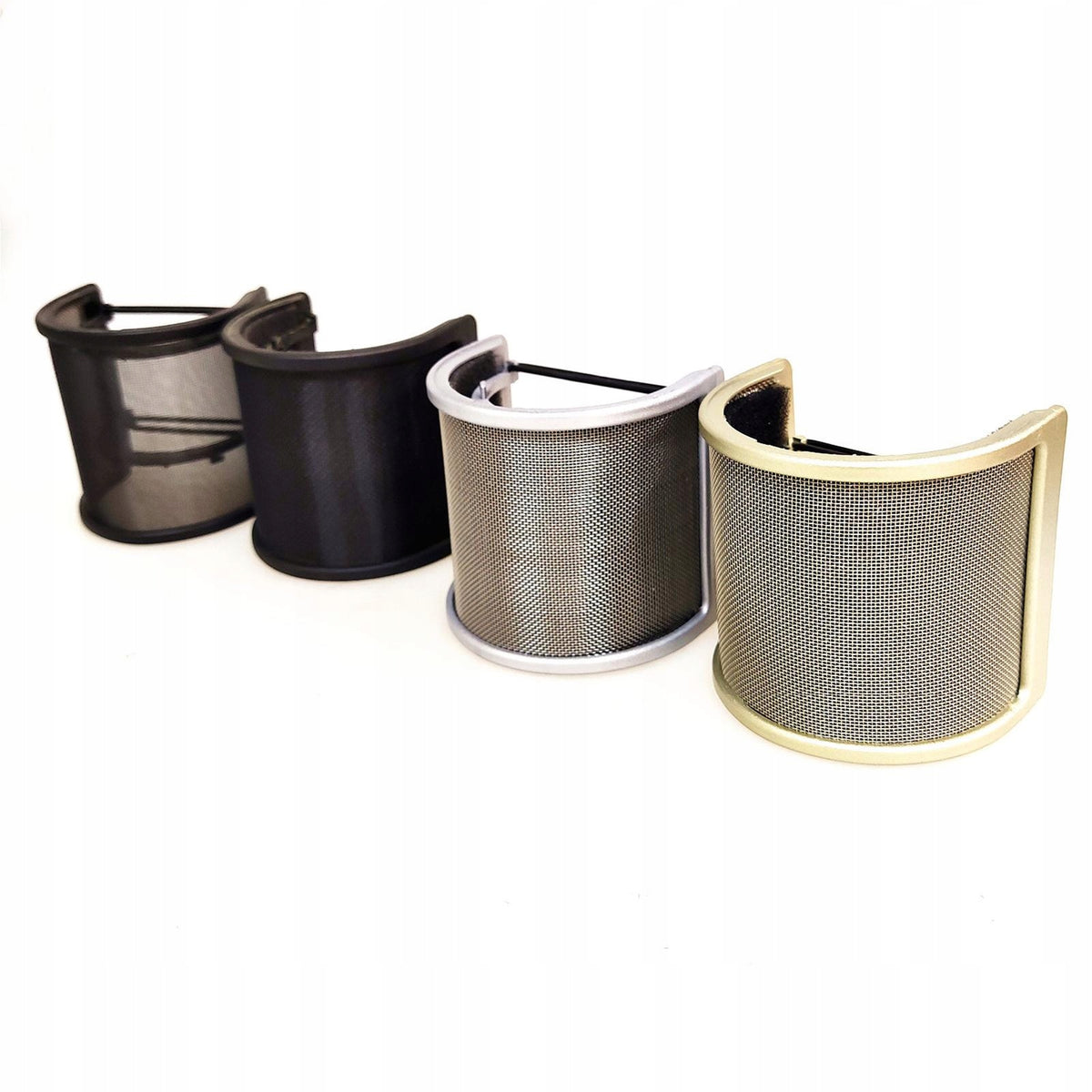 Microphone Pop Shield Windscreen Stable Structure Silver with Cotton Packaging status original