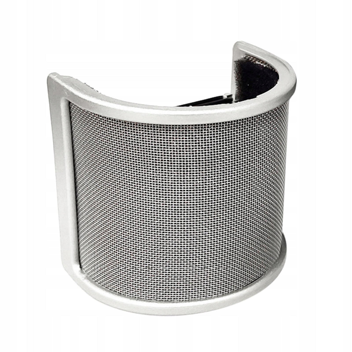 Microphone Pop Shield Windscreen Stable Structure Silver with Cotton