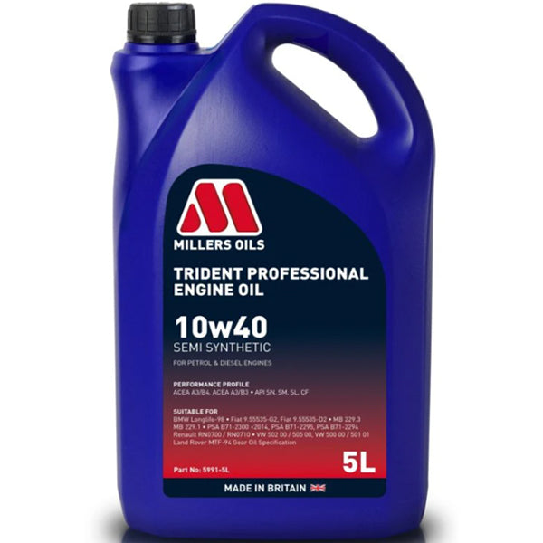 Millers Trident Professional 10W-40 5L Engine Oil