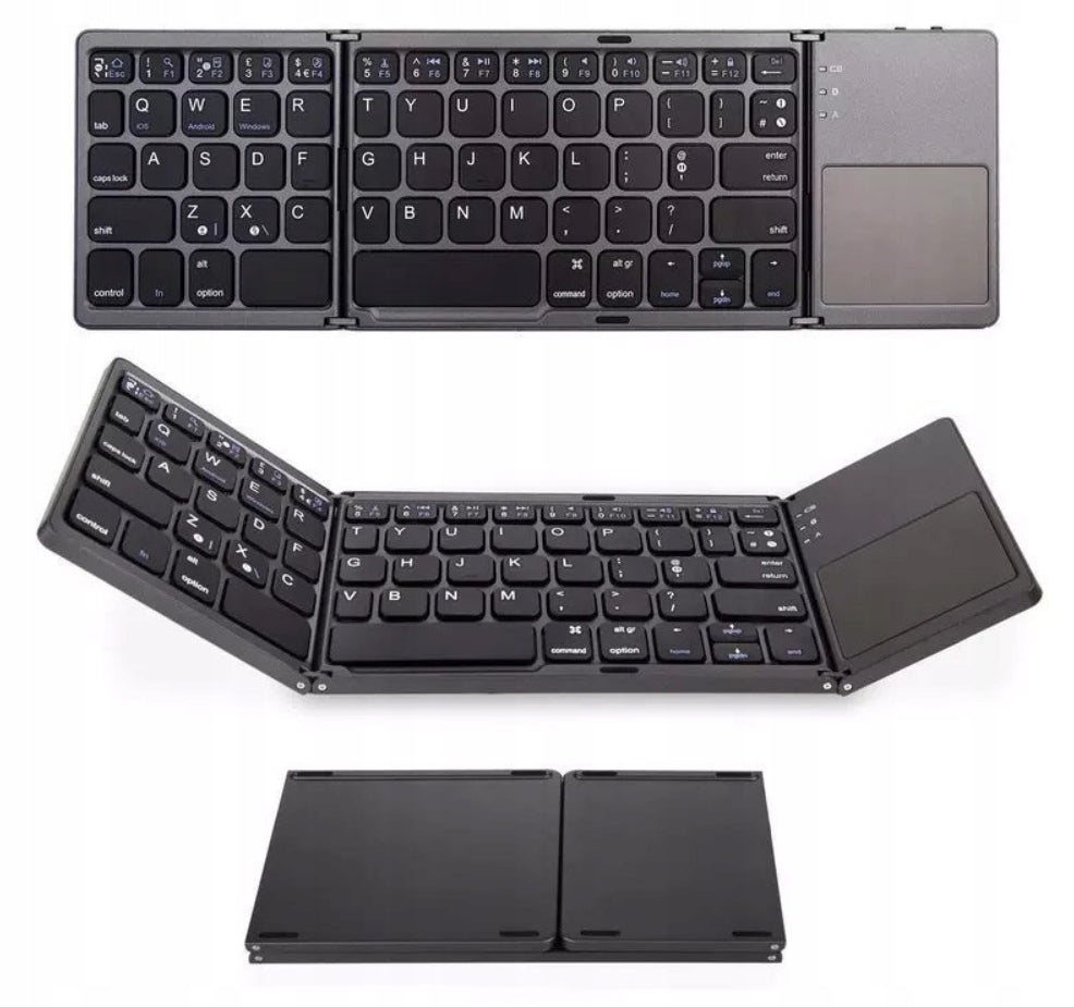 Mini BT Membrane Keyboard Integrated Folding Touchpad, Bluetooth 50H