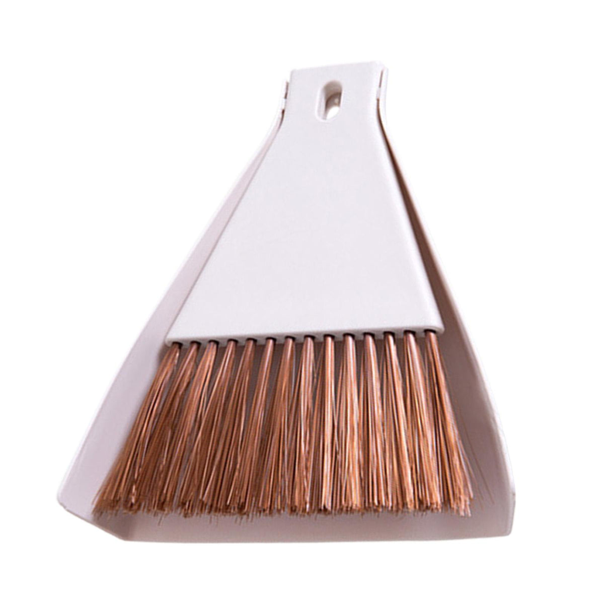 Mini Broom and Dustpan Cleaning Tools Portable Multipurpose Practical Beige Packaging status original