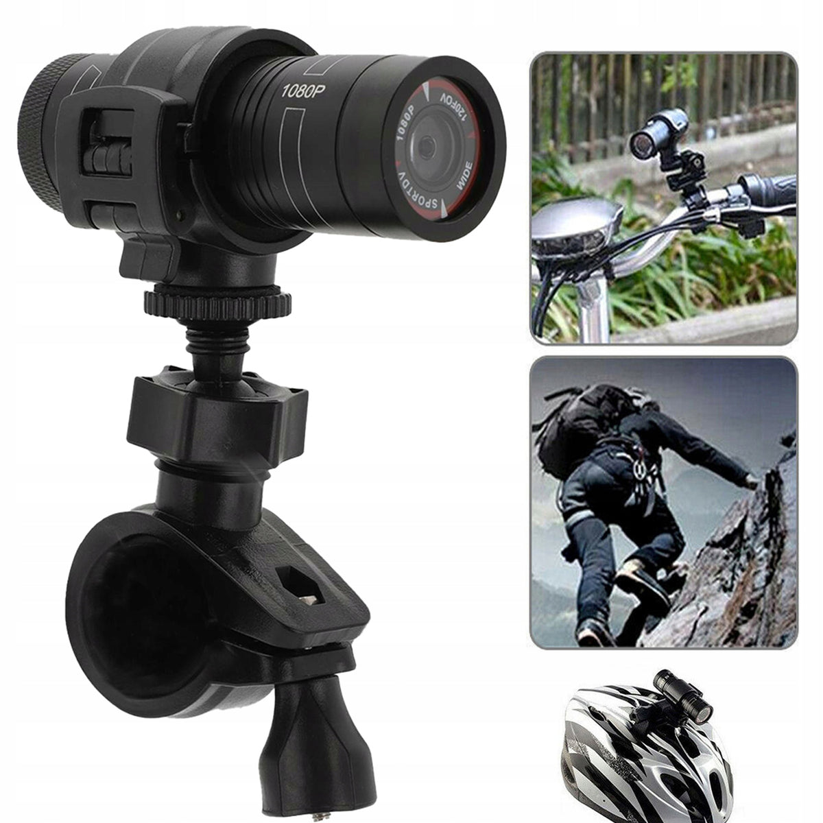 Mini Camera Action 1080P Waterproof Wide Angle For Outdoor Sports
