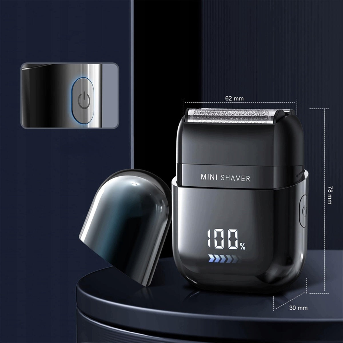 Mini Electric Shaver With LED Display Waterproof IPX7 900mAh Packaging status original