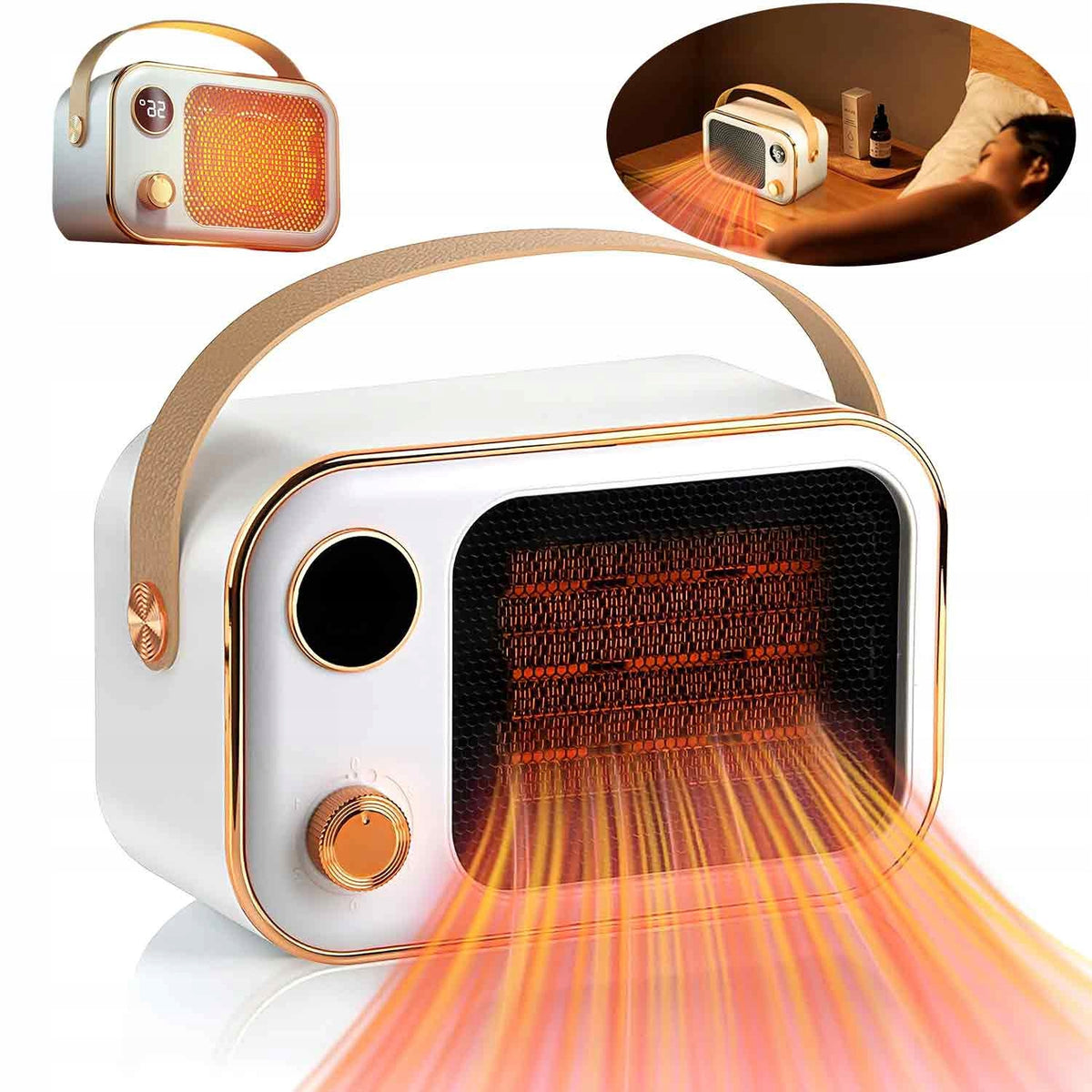 Mini Fan Farelka Adjustable Temperature and Venting Speed
