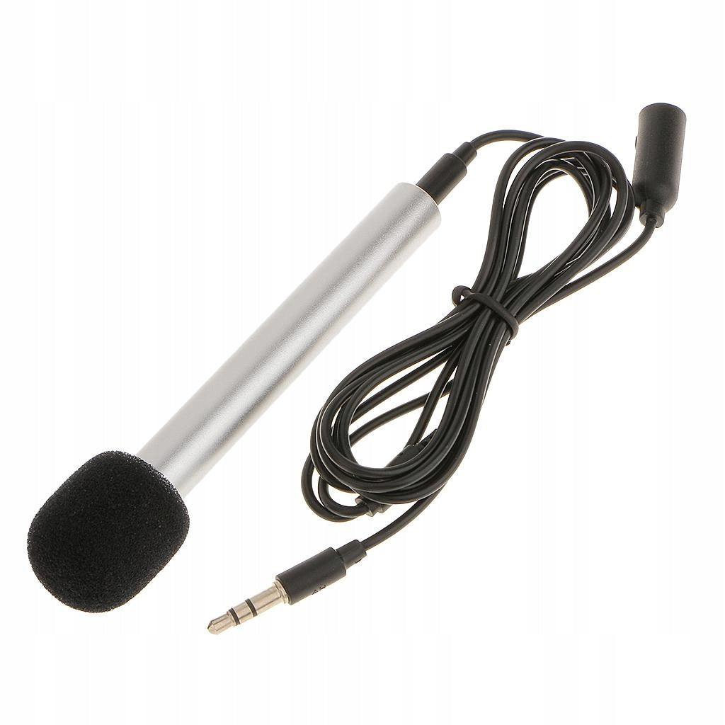 Mini Handheld Microphone Mic For Iphone Android Phone Sing Karaoke Silver Packaging status original