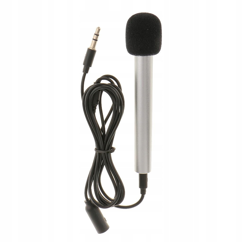 Mini Handheld Microphone Mic for Android Phone Sing Karaoke Silver Packaging status original