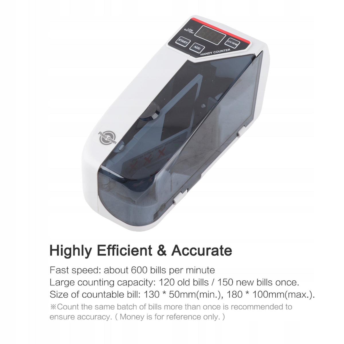 Mini Handy Bill Banknote Currency Machine AC or P8