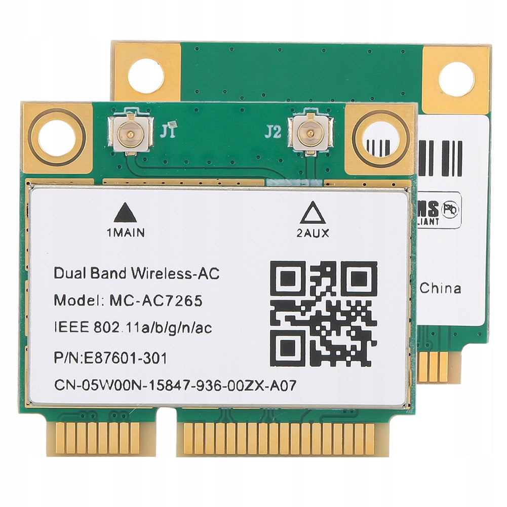 Mini PCIe Gigabit Dual Band BT4.2 MC-AC7265 WiFi Network Card