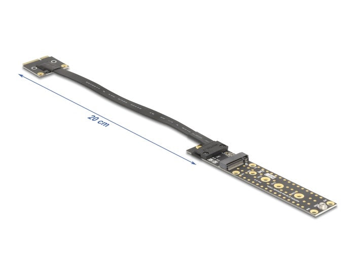 Mini PCIe Male to M.2 Key M Female Adapter with 20cm Cable Delock 81501 Manufacturer code 81501