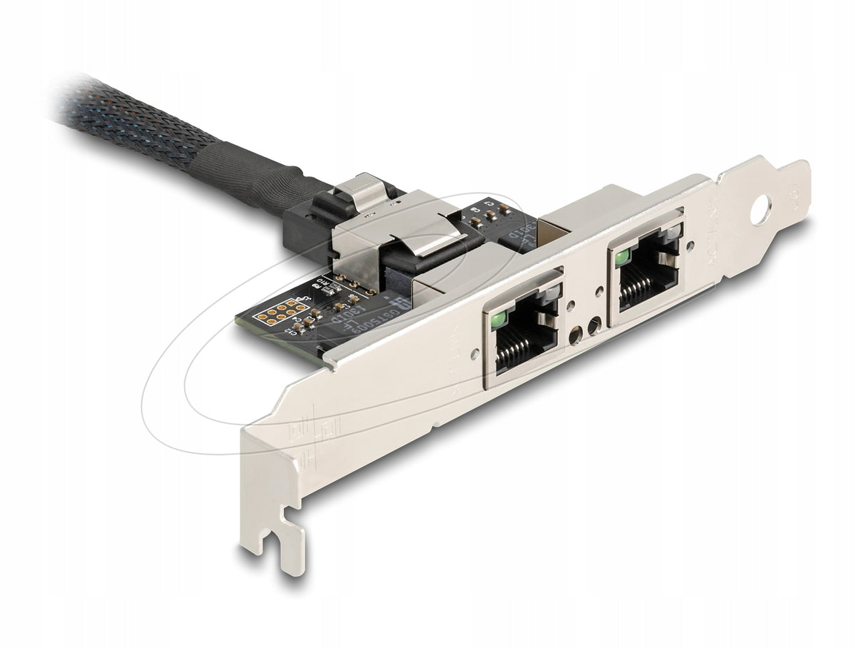 Mini PCIe full size 2x RJ45 Gigabit LAN Delock 95280 card Packaging status original