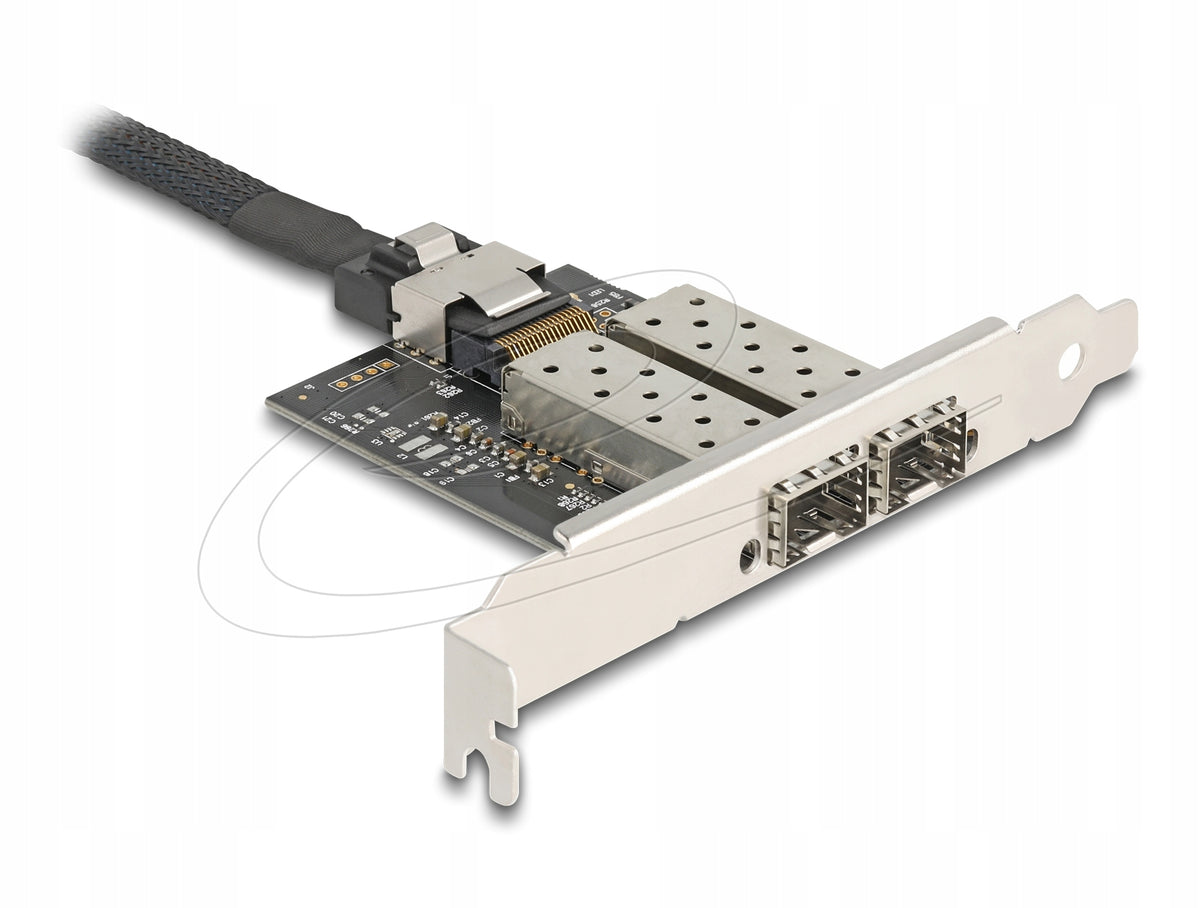 Mini PCIe full size 2x SFP Gigabit LAN Delock 95281 card Packaging status original