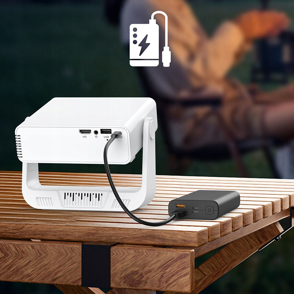Mini Projector Portable Projector Android 14 WiFi 360 Full HD 4K for Phone Packaging status original