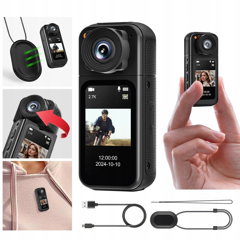 Mini Sports Camera, HD 1080P Holder Clip String Set Resolution 1000 Mpx