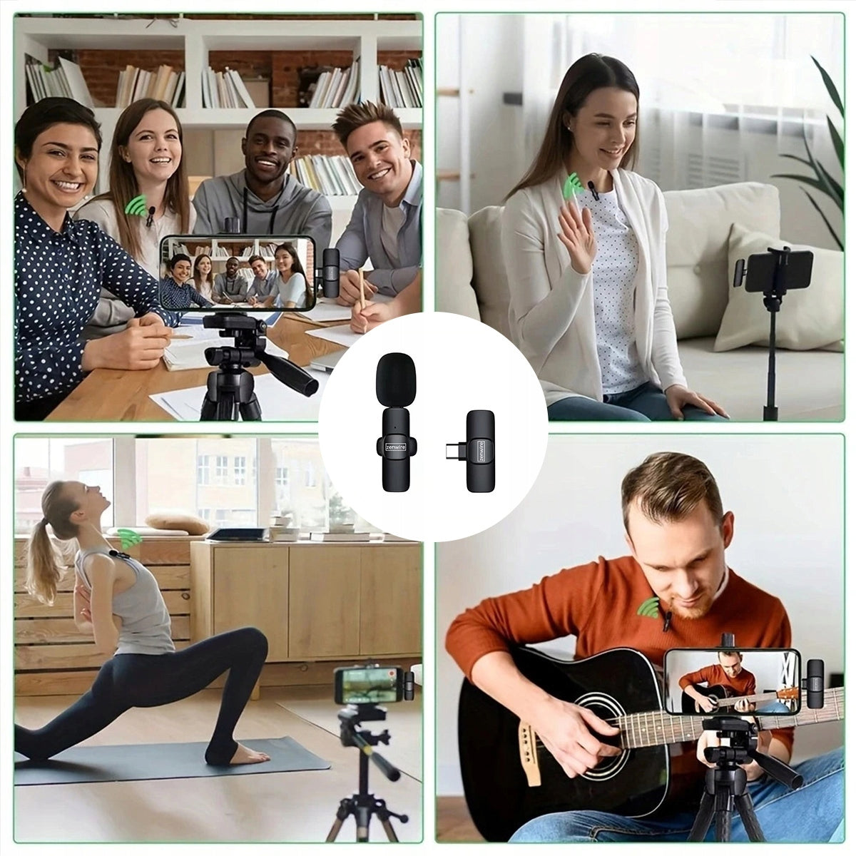 Mini Tie Microphone Wireless Capacitive Phone Computer USB-C Packaging status original