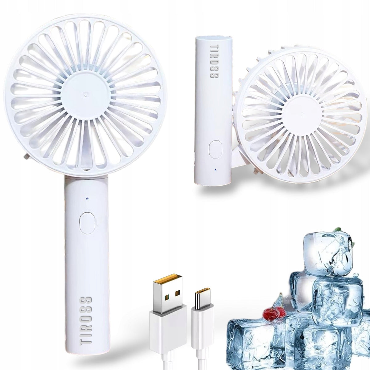 Mini WINDMILL HANDHELD FAN FOLDABLE QUIET DESK WIRELESS USB-C