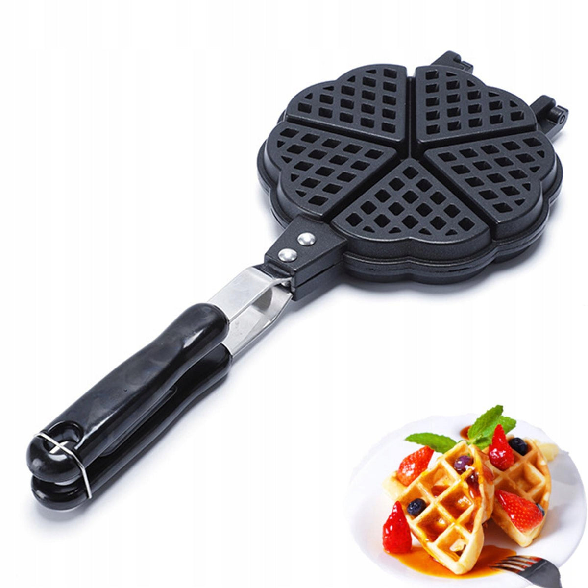 Mini Waffle Maker Pan Detachable Design Press Plate Bakeware Campware DIY