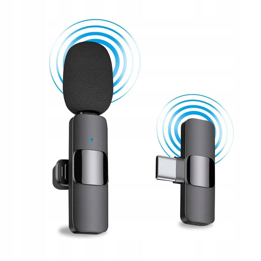 Mini Wireless Tie Microphone for Android USB-C Laptop Smartphone