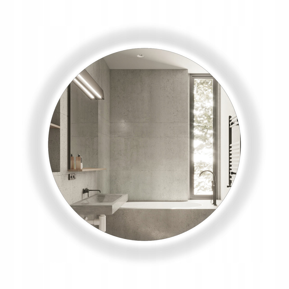 Mirror Led Illuminated Round Circle Without Frame 70