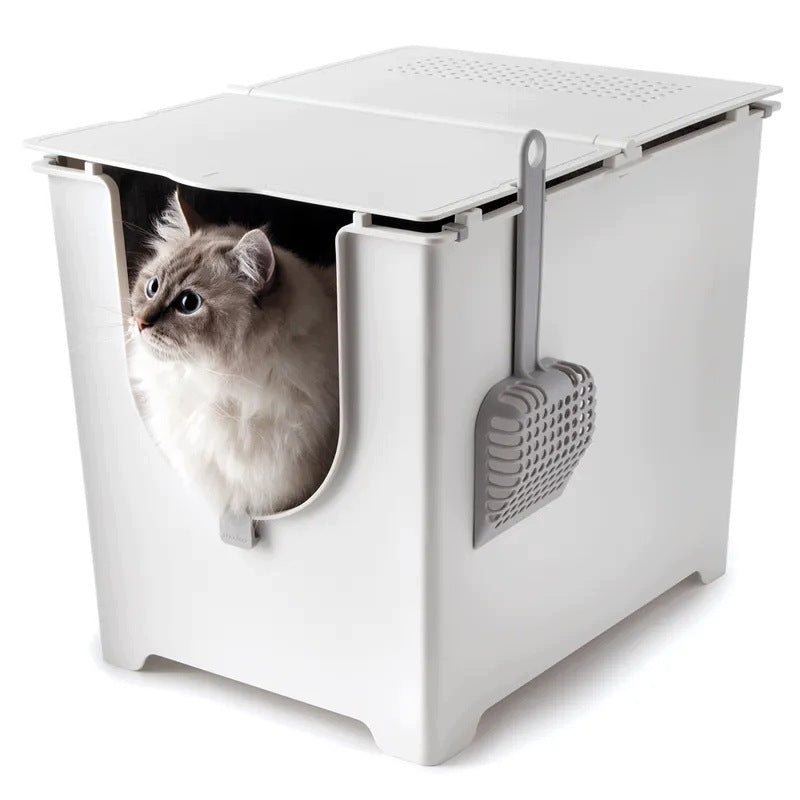 Modkat Flip. cat litter box, white ; 52x40x42,5 cm