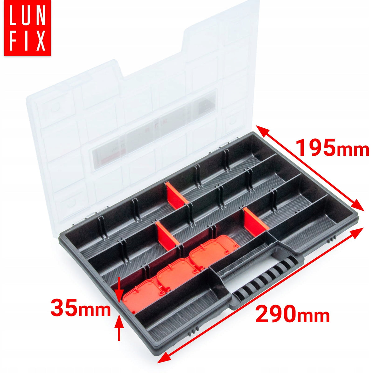 Modular workshop organizer 30x20 suitcase 23 tool chambers small Packaging status original