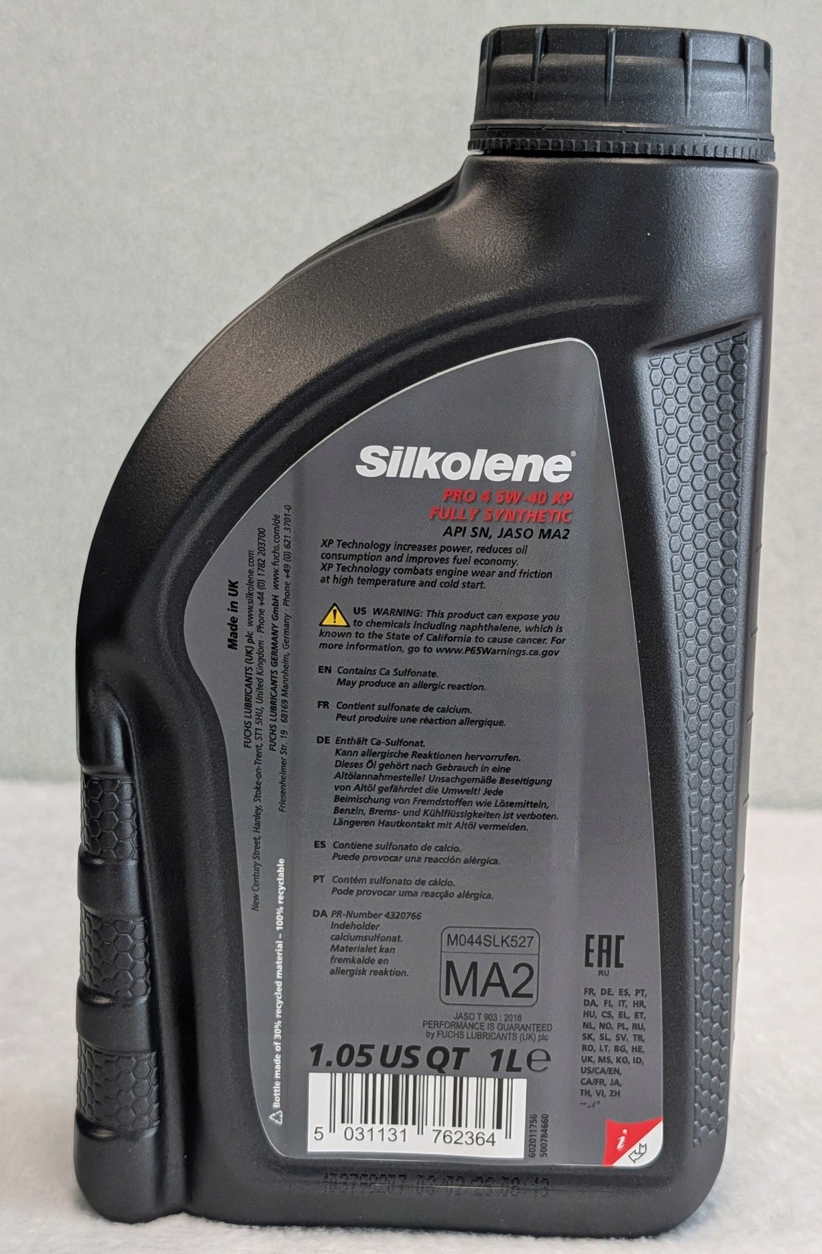 Motor oil FUCHS Silkolene PRO 4 XP 5W40 4T 1L Packaging status original