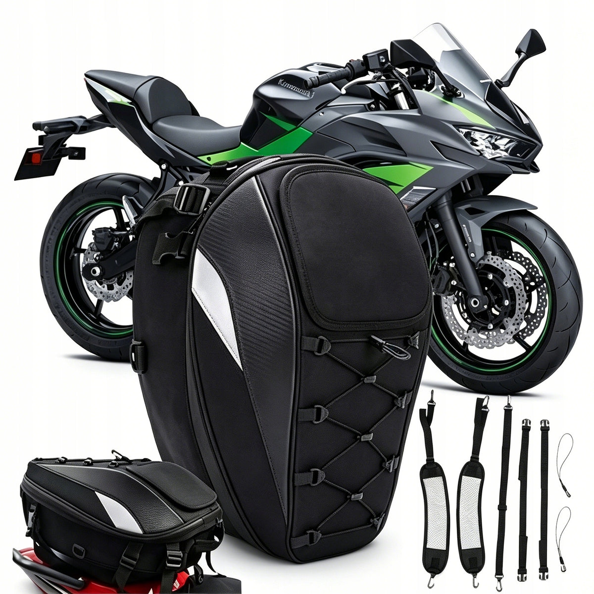 Motorcycle Helmet Backpack Pouch For Motor Waterproof Hard Bag 5in1
