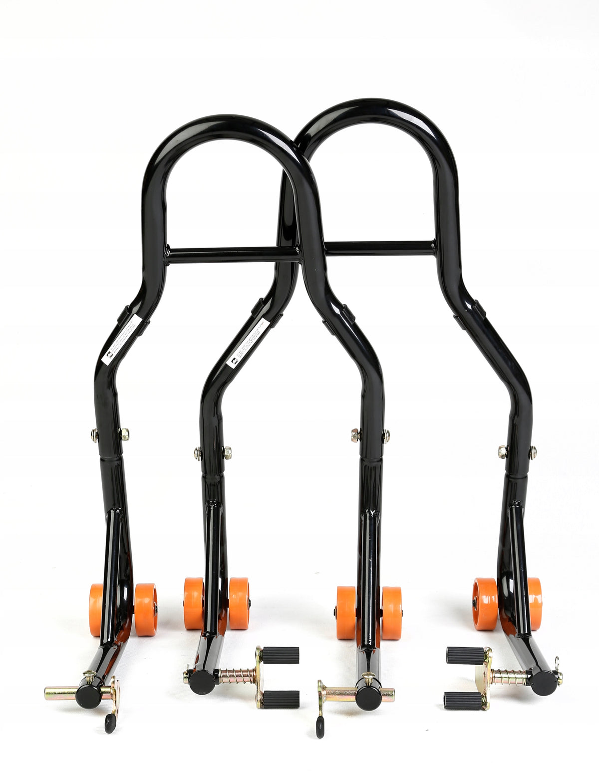 Motorcycle Lift Stand REAR+FRONT COMBO V SET FOR ROLLERS