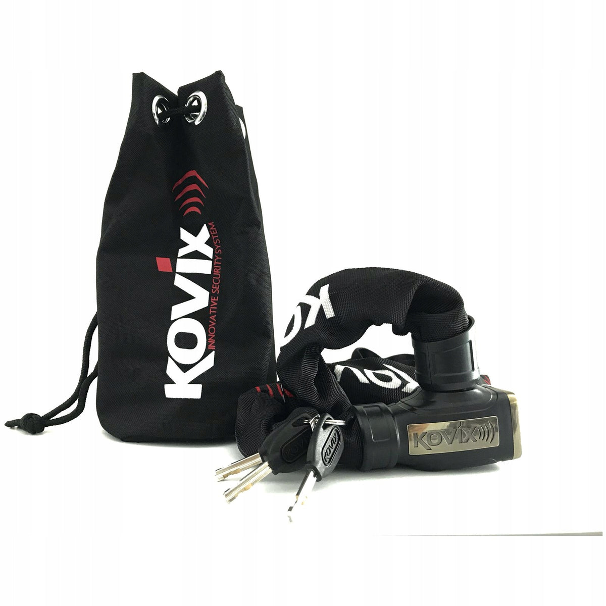 Motorcycle chain WITH ALARM KOVIX KCL8-120