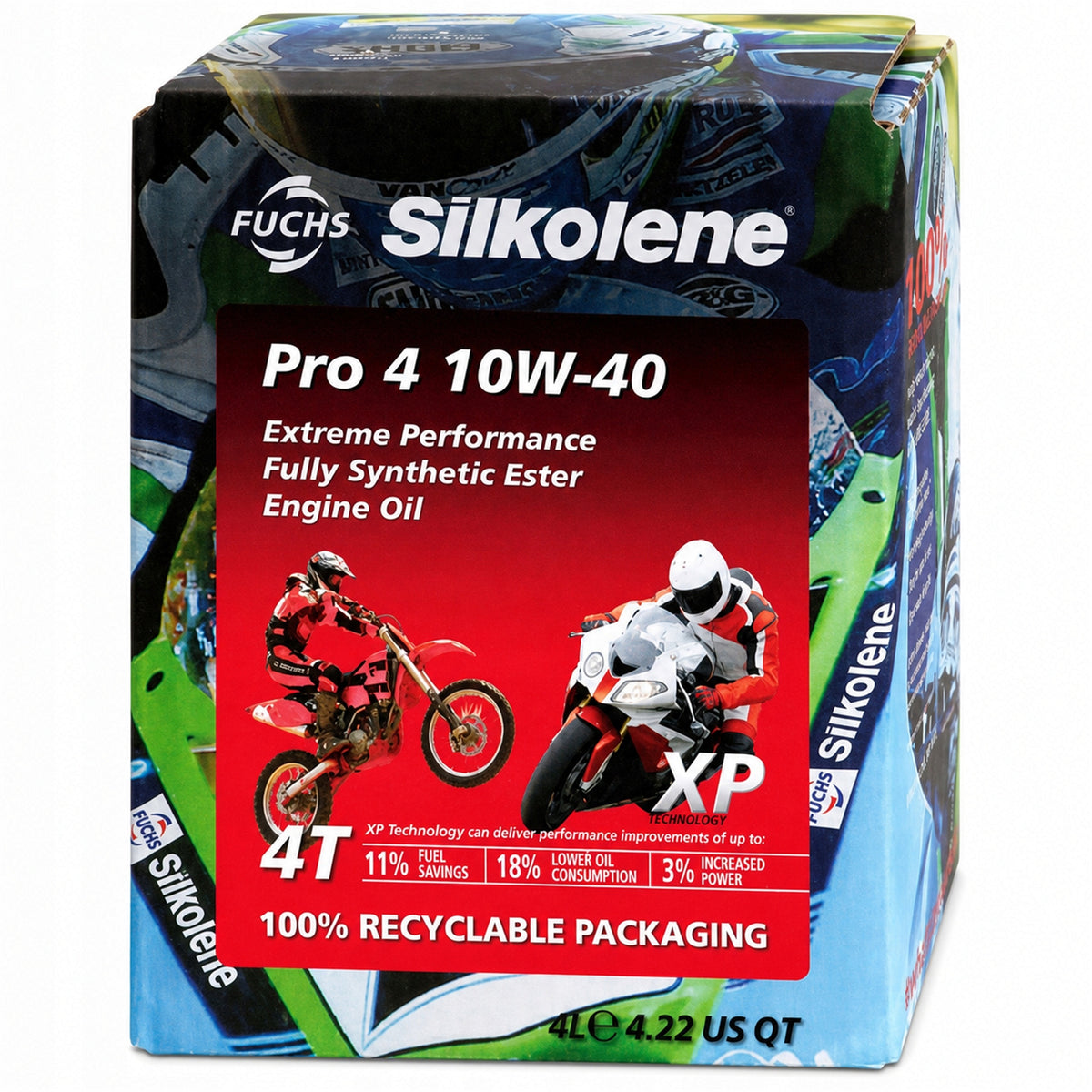 Motorcycle engine oil Fuchs Silkolene Pro 4T XP 10W-40 4L