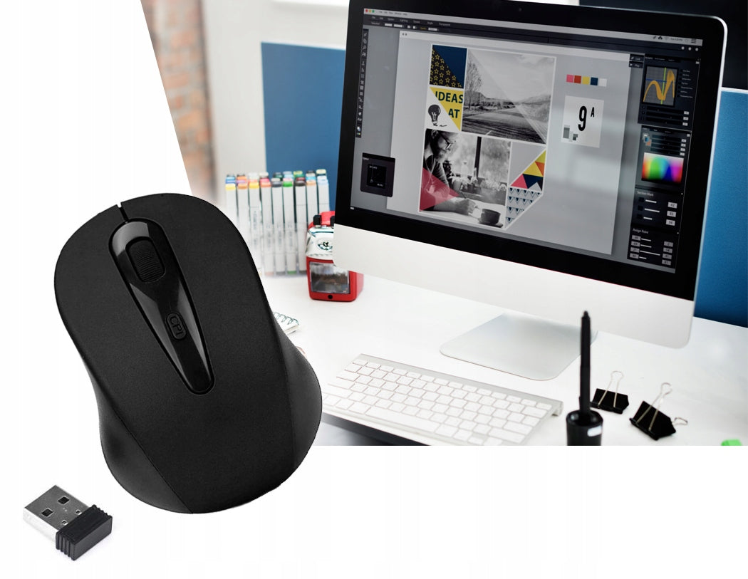 Mouse Computer Mouse Black USB Wireless Convenient Quiet Optical Packaging status original