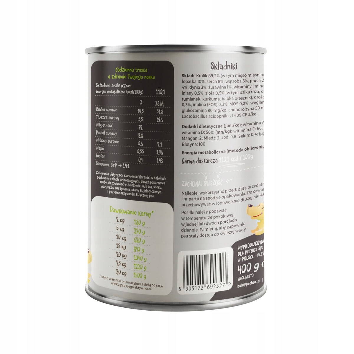 Mr. Bro Rabbit with Calarepa 400g - Monoprotein Manufacturer code 5905172692327