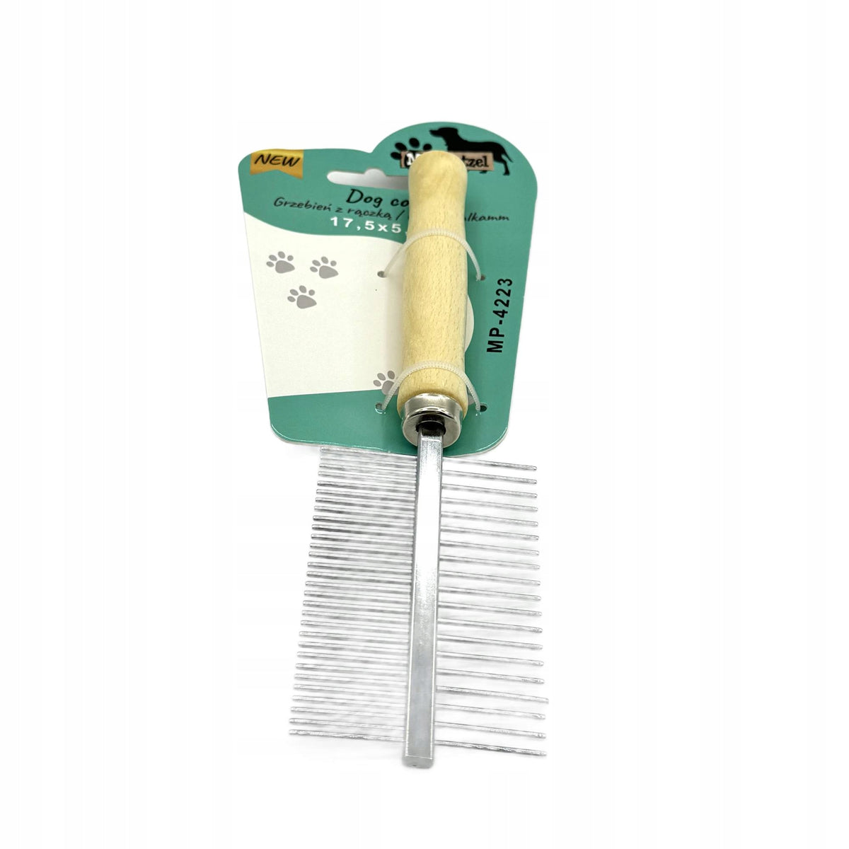 Mr. Pretzel Comb with wooden handle double-sided 17cm Manufacturer code MP-4223