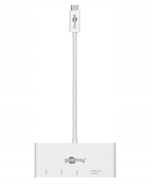 Multi USB-C Adapter - 3x USB-A + MicroSD+SD/MCC Goobay White Packaging status original